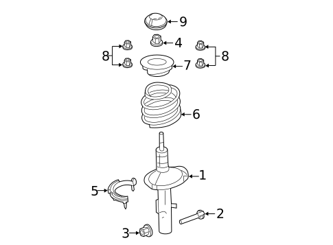 Struts & Components for 2010 Lincoln MKS #0