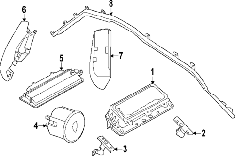 Air Bag Components for 2025 Porsche Panamera #0