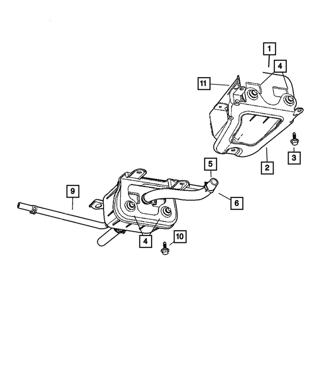 4809511AC - Emission Systems: Vapor Canister Bracket for Mopar Image