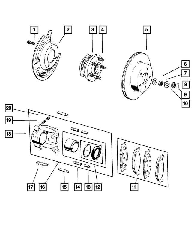 5016458AA - Service Brakes: Brake Hub And Bearing for Mopar Image
