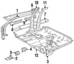 25613127 - Body: Hinge Pillar for Cadillac: 60 Special, DeVille, Fleetwood Image
