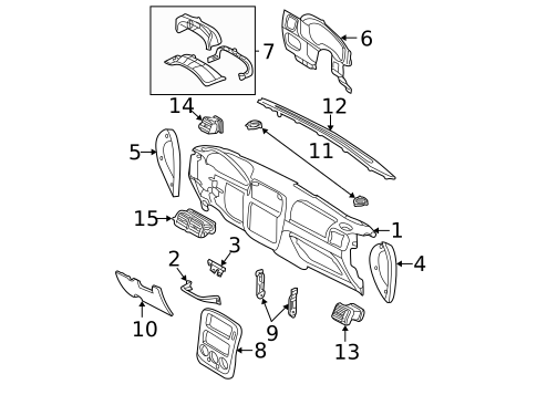 Instrument Panel for 2002 Ford Explorer #0