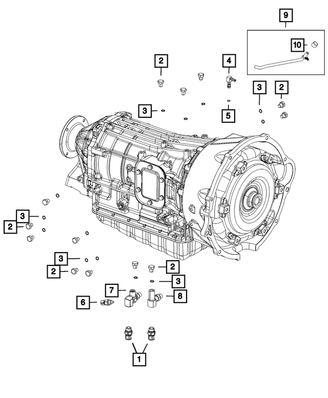 68020019AB - AS69RC; 6-Speed; Automatic Transmission: Transmission Case Plug for Mopar Image