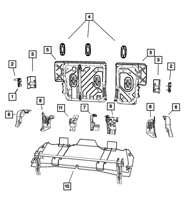 1DS95XDVAA - Interior Trim: Seat Strap for Dodge: Caliber | Jeep: Compass, Patriot Image