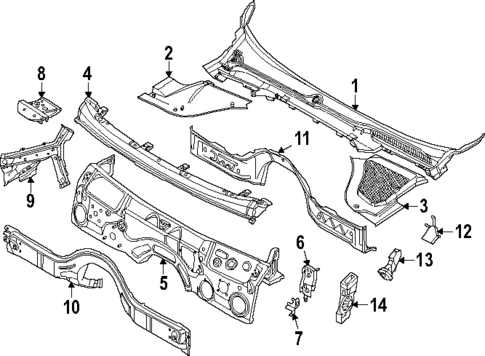 Cowl for 2024 BMW 540i xDrive #0