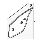 80831CZ30A - Body: Surround Weather-strip for Nissan Image