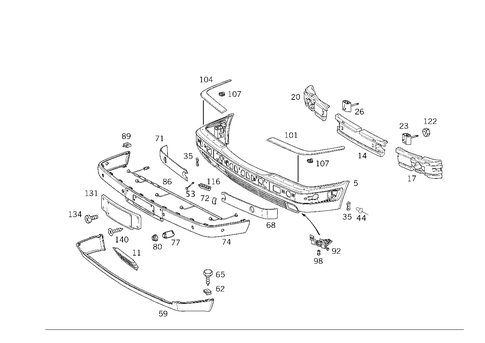 Front Bumper for 1999 Mercedes-Benz E430 #2