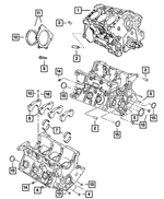 RL036638AA - 3.8L Gas; Engine: Short Block Engine for Chrysler: Pacifica, Town &amp; Country | Dodge: Grand Caravan | Jeep: Wrangler Image