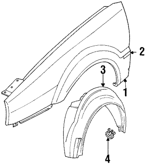 Fender & Components for 1991 Volkswagen Corrado #0