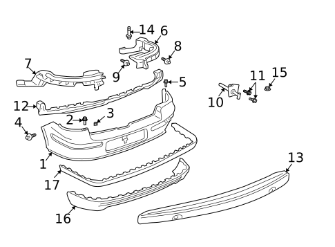 Bumper & Components - Rear for 2003 Volkswagen Jetta #0