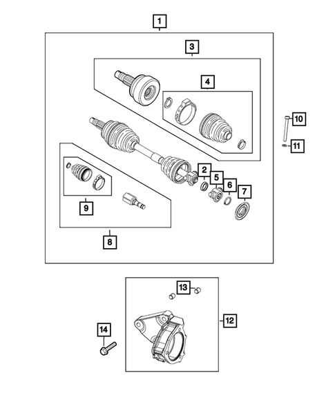 Front Axle Drive Shafts for 2015 Jeep Renegade #2