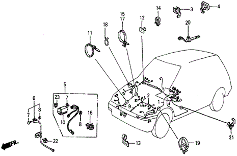 Cabin Wire Harness for 1985 Honda Civic #0