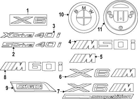 Exterior Trim - Lift Gate for 2024 BMW X6 #0