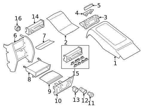 Rear Console for 2015 BMW 750i #0