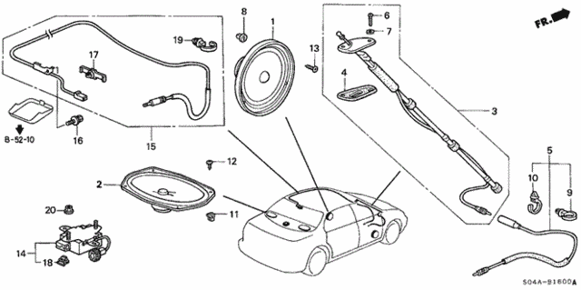 Antenna - Speaker for 2000 Honda Civic #0