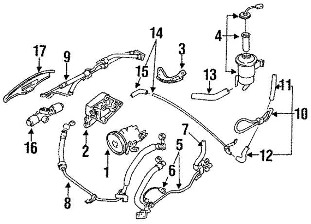 4972153F23 - : Power Steering Return Hose for Nissan Image