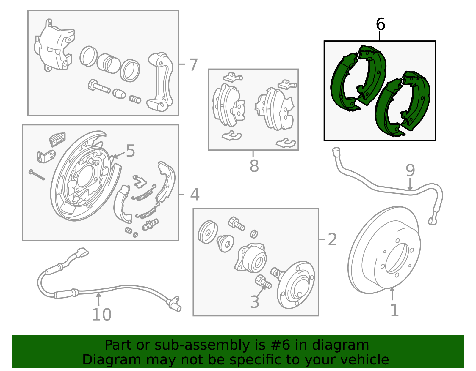 58350-2GA00 - Park Brake Shoes 2006-2010 Kia Optima | Kia.Parts Store