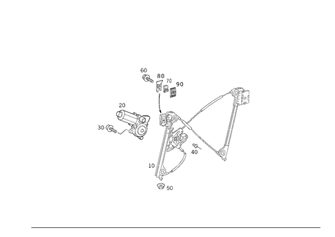 Window Regulator for 2003 Mercedes-Benz SLK230 #0