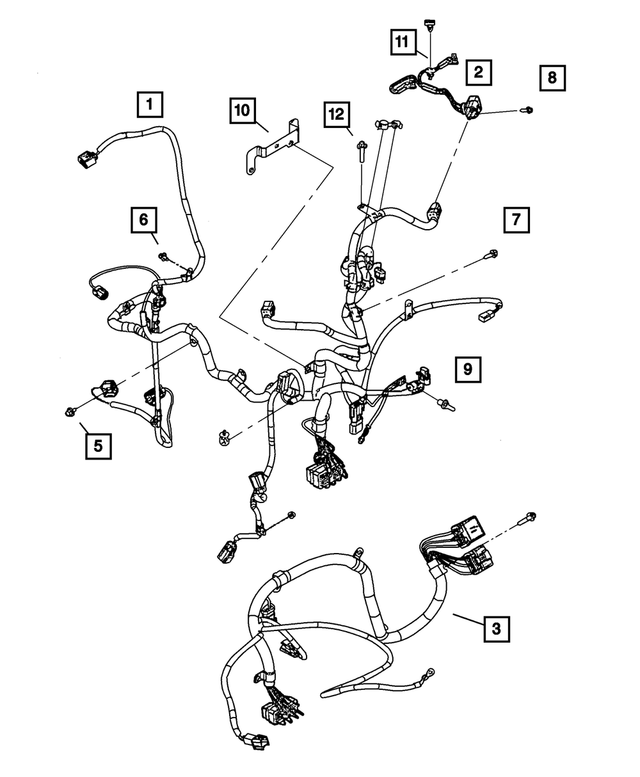 68038169AA - Electrical: Engine Wiring Bracket for Mopar Image image