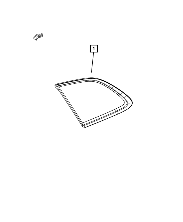 68377743AB - : Quarter Window Glass, Left for Mopar Image