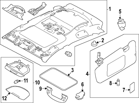 Interior Trim - Roof for 2024 Subaru Crosstrek #0