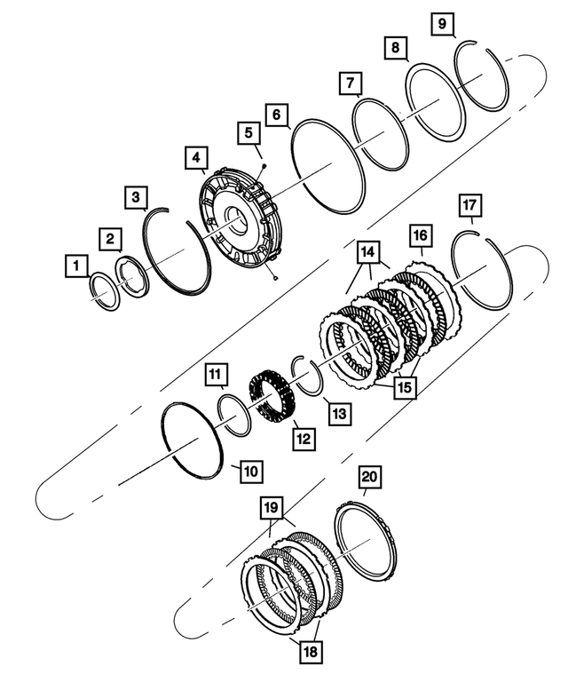 68263853AA - Automatic Transmission Multi-Speed: Transmission 2nd And 4th Clutch Piston Retainer for Mopar Image