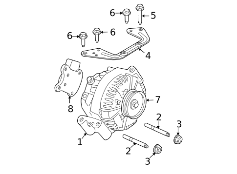 Alternator/Generator & Related Components for 2008 Ford Explorer #0