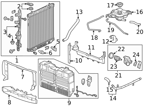 Radiator & Components for 2019 Chevrolet Silverado 1500 #47