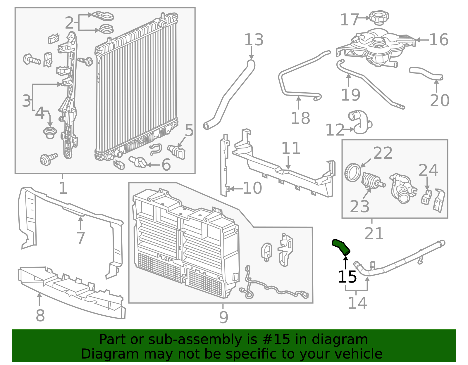 2013-2023 GM Radiator Inlet Hose 12659311 GM | GMPartsDirect.com