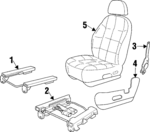 5014656AA - Body: Seat Adjuster for Jeep: Cherokee Image