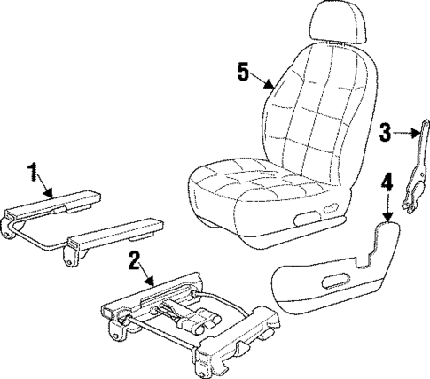Seats & Track Components for 2000 Jeep Cherokee #0