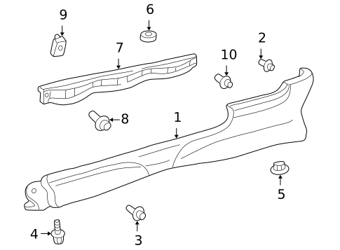 Exterior Trim - Pillars for 2003 Toyota Echo #0