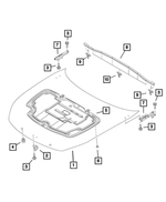 68329104AA - : Hood Hinge, Right for Mopar Image