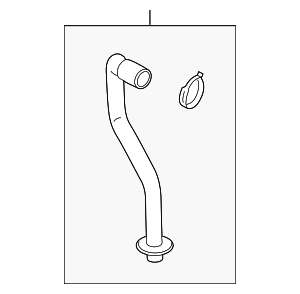 95B122447K - Cooling System: Engine Coolant Overflow Hose for Porsche Image