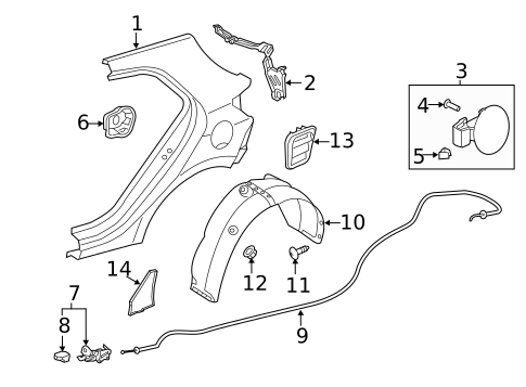 Fuel Door for 2021 Kia Rio #0