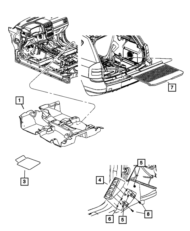 1AR18DK7AD - Interior Trim: Floor Carpet for Mopar Image