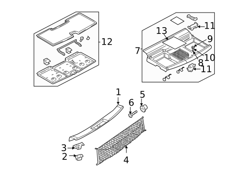 Interior Trim - Rear Body for 2001 Chevrolet Venture #0