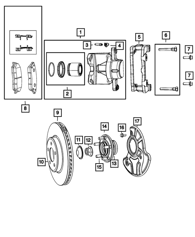 6101782 - Brakes: Push On Round With Teeth Spring Retainer for Mopar Image