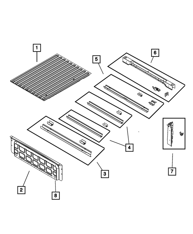 68141708AA - Body Sheet Metal Except Doors: Rear Box Crossmember for Mopar Image