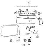 68082545AD - Body Sheet Metal Except Doors: Decklid Weatherstrip for Mopar Image