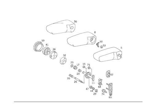 Folding Armrest for 1988 Mercedes-Benz 300CE #2