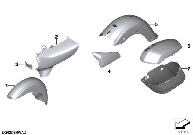 46635B50C03 - Body Equipment: Front-Fairing Panel, Left - Dragonfire red for BMW-Motorrad Image