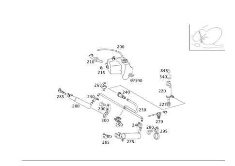 Pane Washer, Headlamp Wiper/Washer for 2005 Mercedes-Benz E55 AMG #0