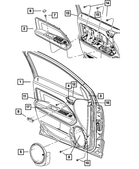 Door Trim Panels-Front and Rear for 2016 Jeep Patriot #0