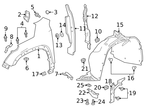 Fender & Components for 2017 GMC Acadia #0