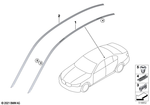 51137410314 - Vehicle Trim: Roof Molding Prime-Coated Right for BMW: 740eX, 740i, 740iX, 745eX, 750i, 750iX, BMW ALPINA B7, M760iX Image image