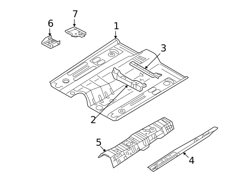 Floor & Rails for 2002 Mitsubishi Lancer #0
