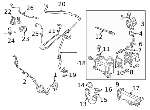 Emission Components for 2013 Porsche Cayenne #0
