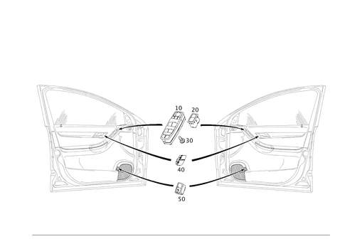 Switch in Front Door Lining for 2007 Mercedes-Benz R350 #0