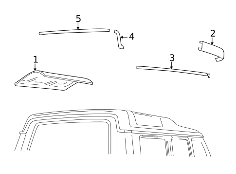 Exterior Trim - Roof for 2002 Land Rover Discovery #0